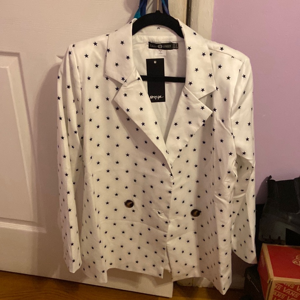 Nasty gal star print blazer NWT